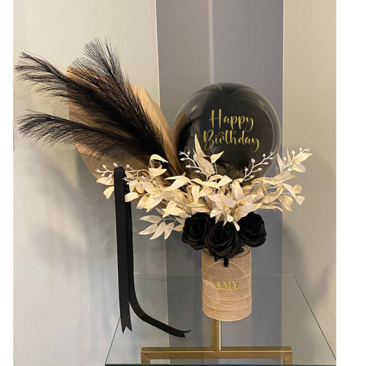 Single Boho with large Balloon Arrangement